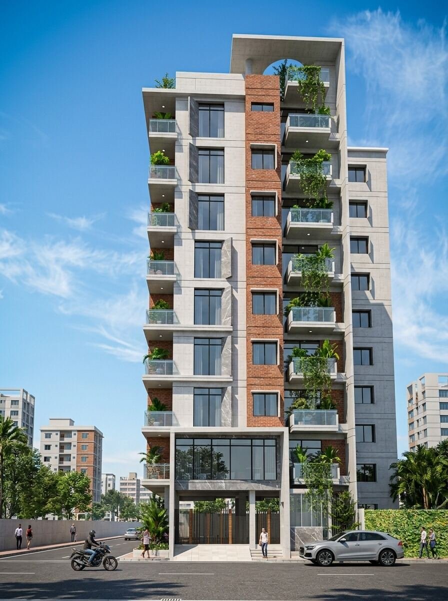 Azizul Haque Bacchu Residence - elevation view