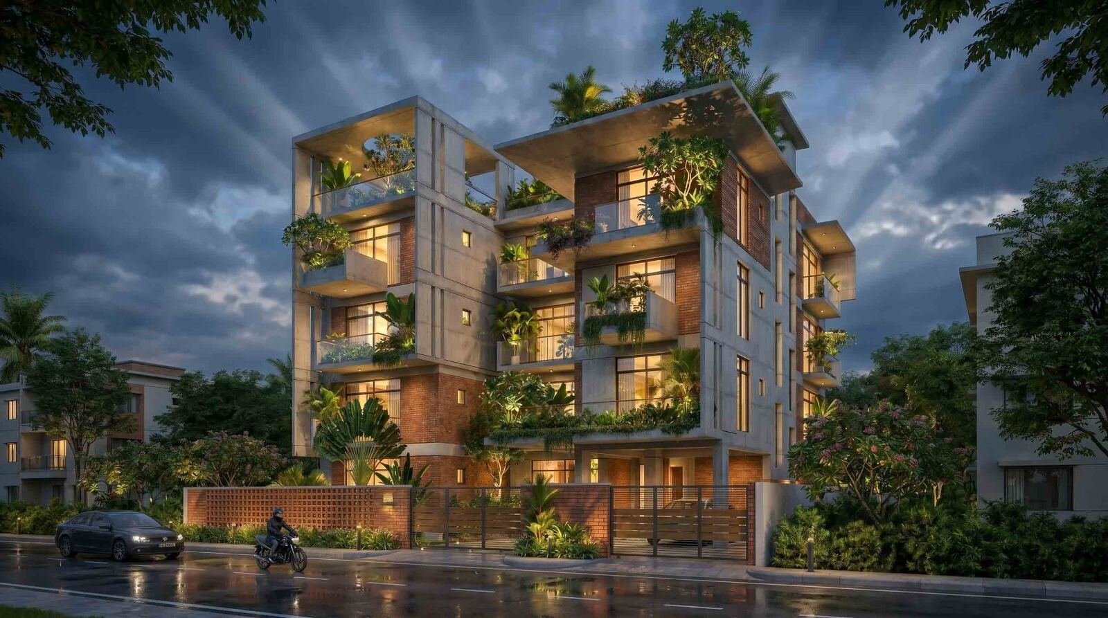 Nurul Hasan Miya Residence - courtyard view, Faridpur