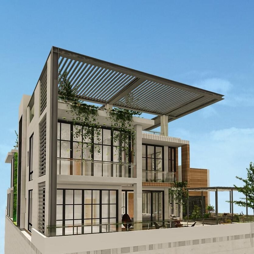 Penthouse for Sumon Saha - interior entrance with reflecting pool