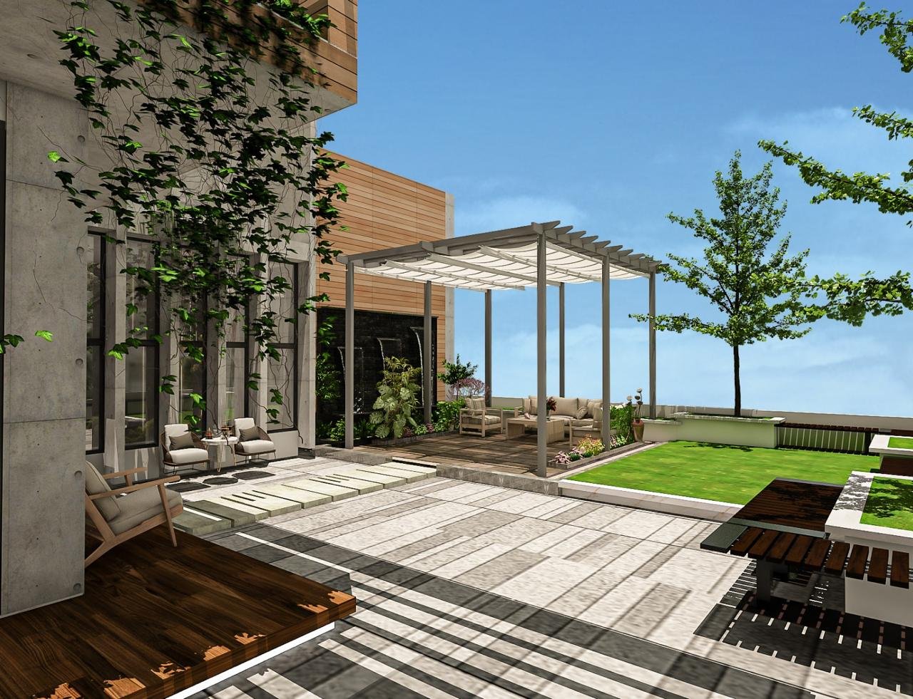 Penthouse for Sumon Saha - outdoor lounge seating area