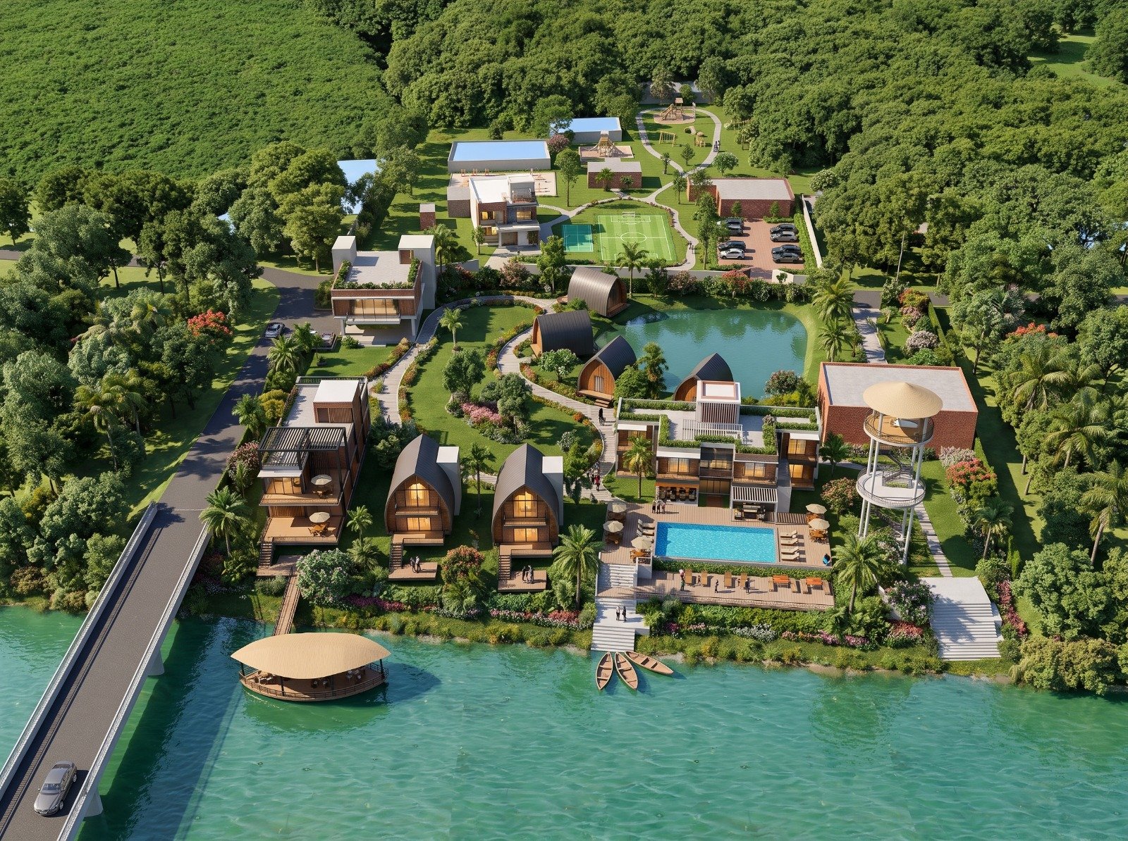 Riverside Eco Resort - Kumar River, Faridpur, Mark D Studio project 1