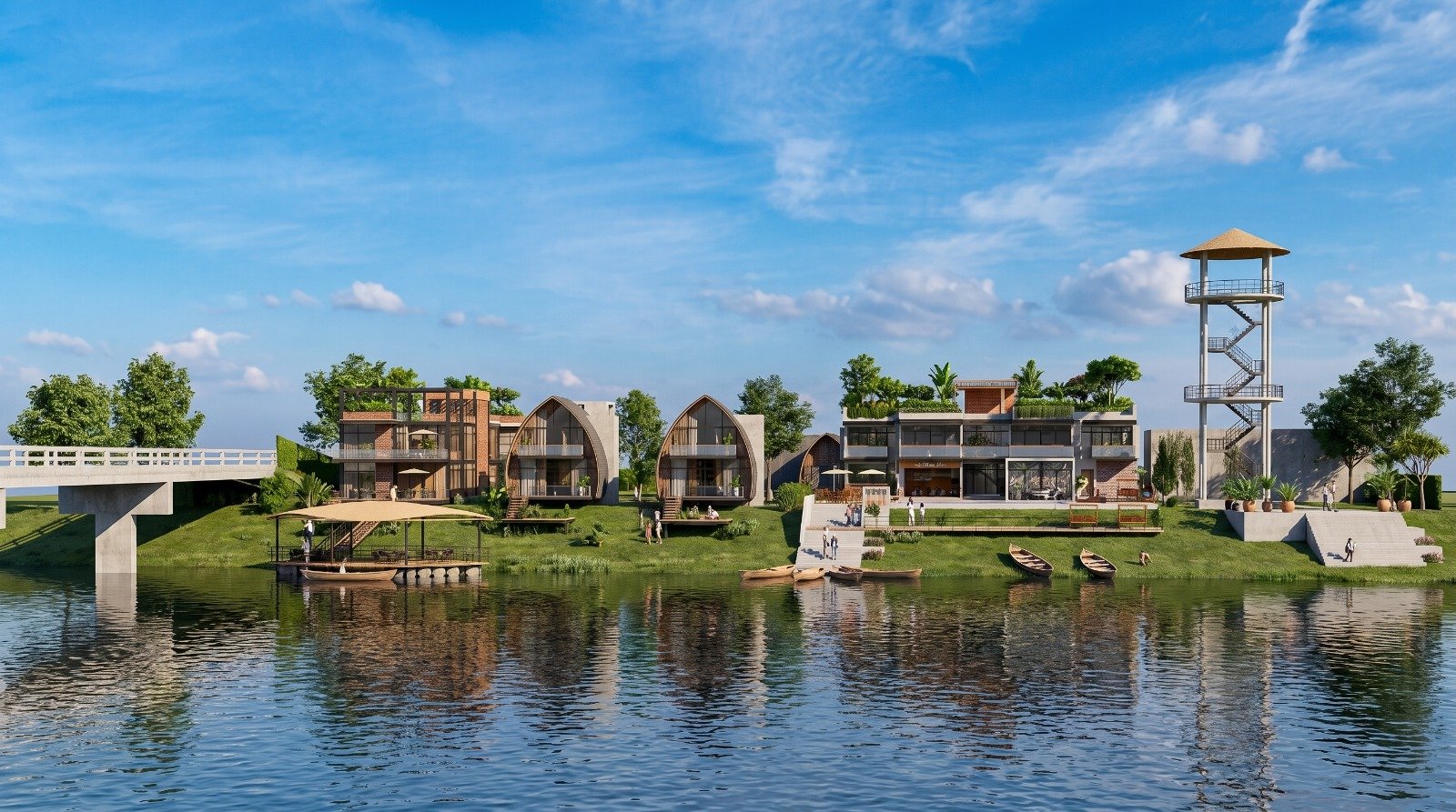 Riverside Eco Resort - Kumar River, Faridpur, Mark D Studio project 2