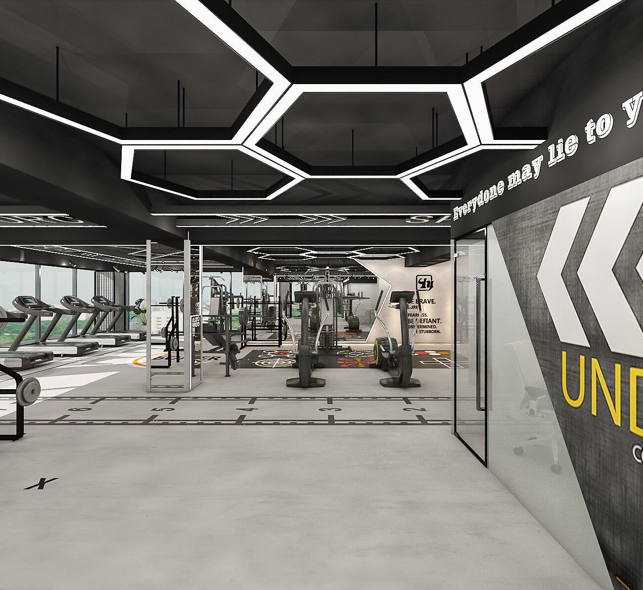 Jon's Fitness Hub gym interior design, Tejgaon Dhaka, Mark D Studio 3