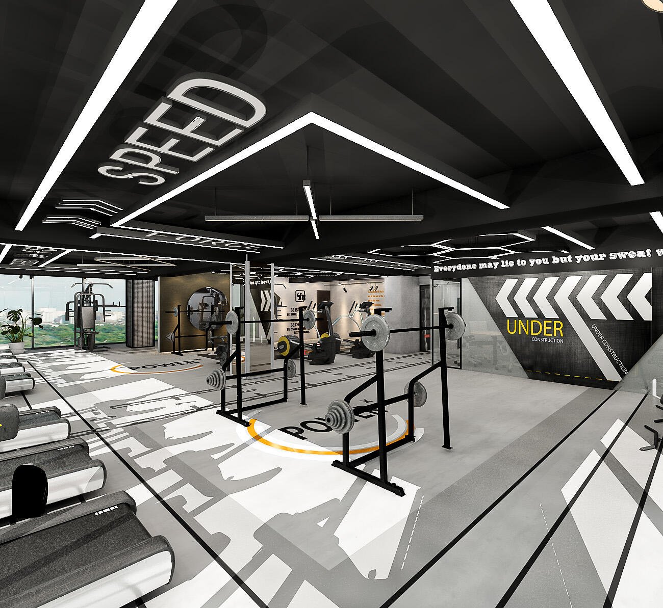 Jon's Fitness Hub gym interior design, Tejgaon Dhaka, Mark D Studio 8