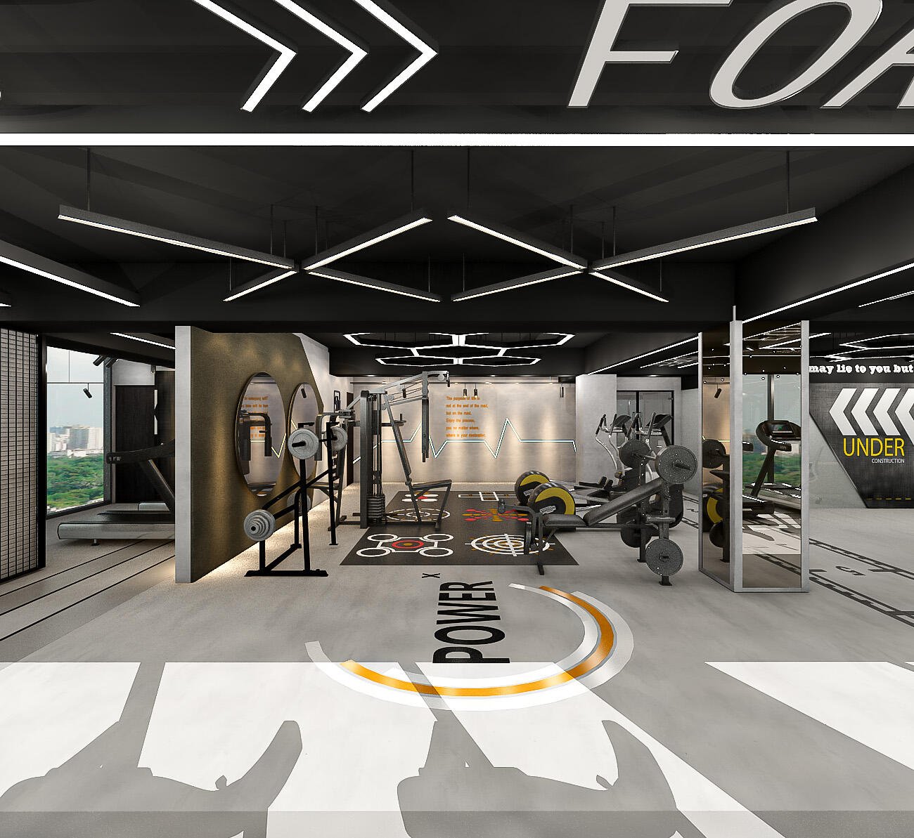 Jon's Fitness Hub gym interior design, Tejgaon Dhaka, Mark D Studio 10