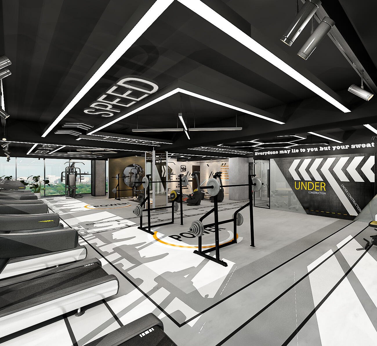 Jon's Fitness Hub gym interior design, Tejgaon Dhaka, Mark D Studio 12