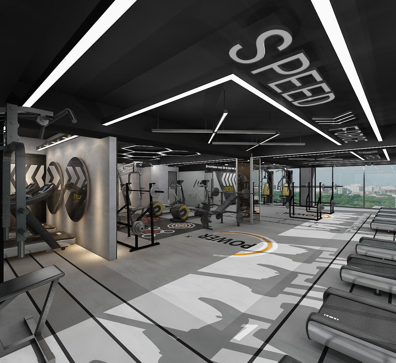 Jon's Fitness Hub gym interior design, Tejgaon Dhaka, Mark D Studio 13