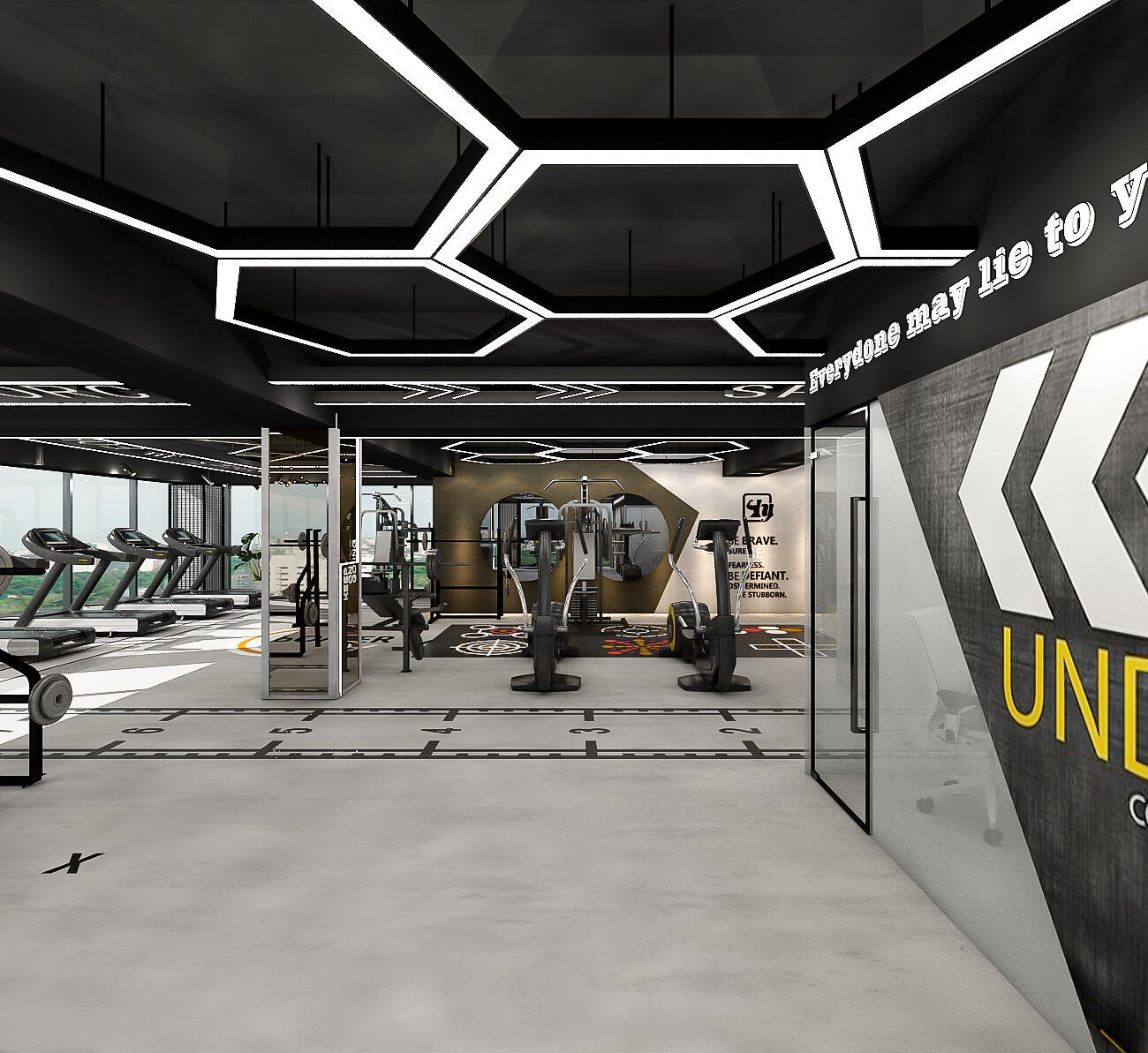Jon's Fitness Hub gym interior design, Tejgaon Dhaka, Mark D Studio 14