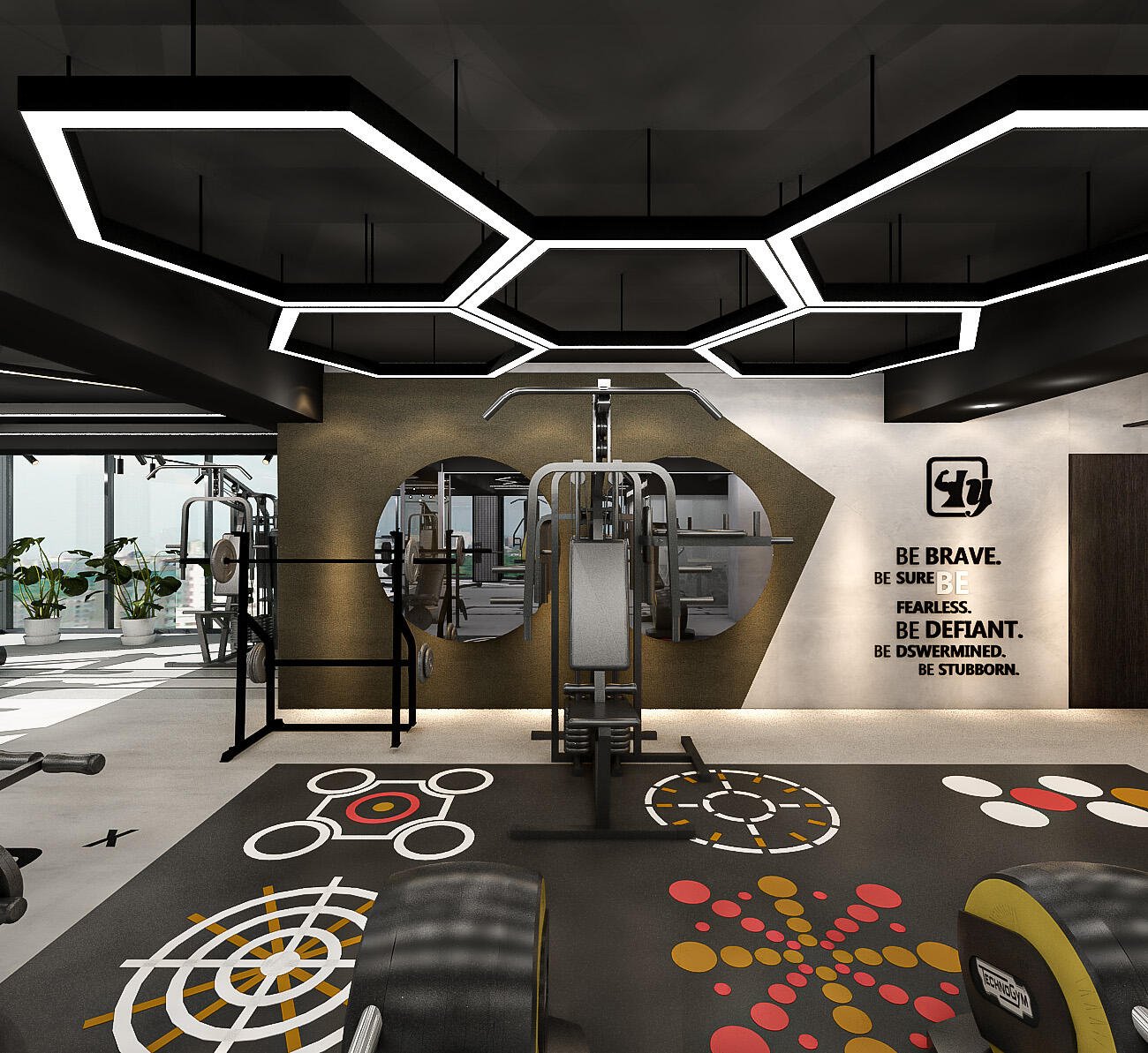 Jon's Fitness Hub gym interior design, Tejgaon Dhaka, Mark D Studio 15